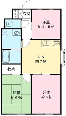 ウエストエンドAの物件間取画像